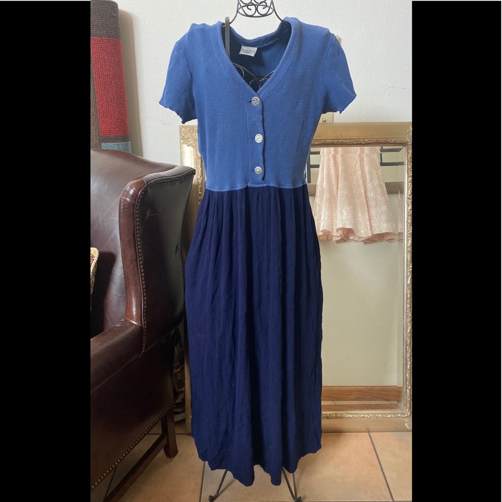French Laundry two tone blue dress size S